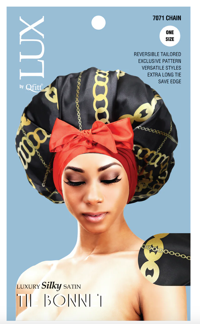 Lux Luxury Silk Satin Tie Bonnet