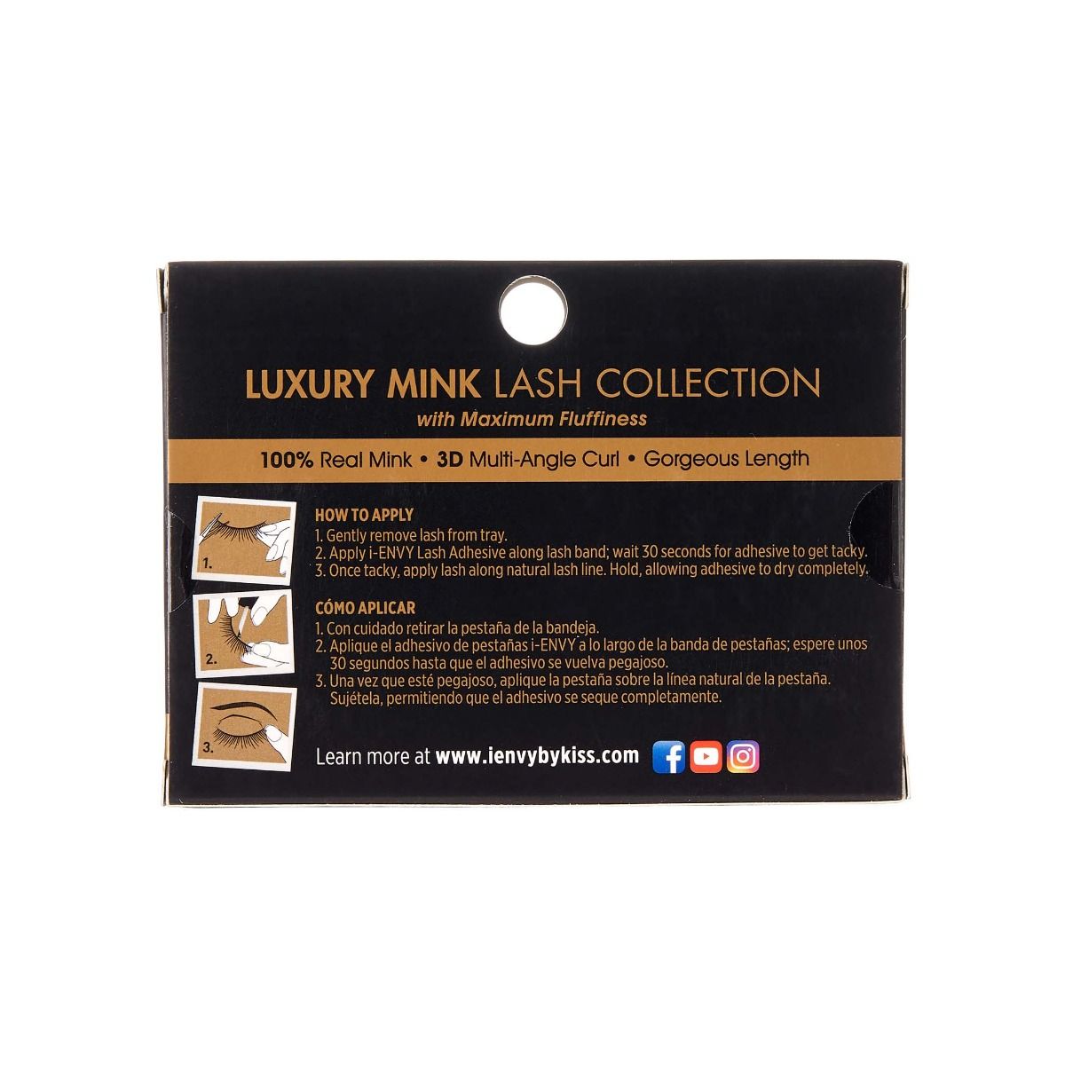Kiss i-Envy Mink 3D Eyelashes (Style 01)