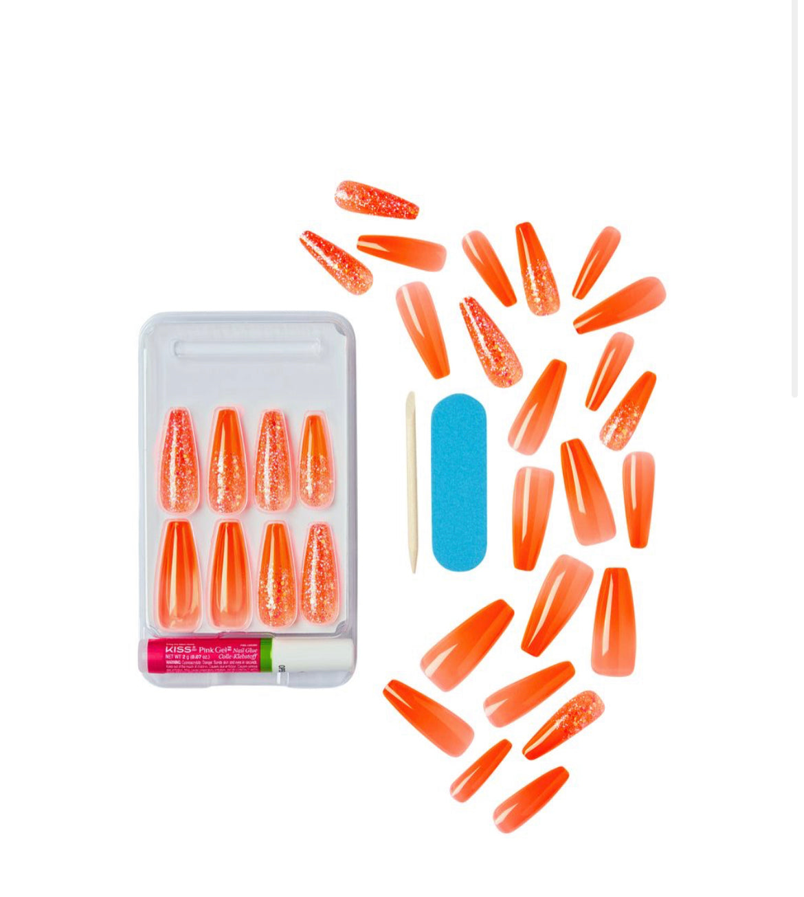 Kiss Jelly Fantasy Nails (Orange Jelly)