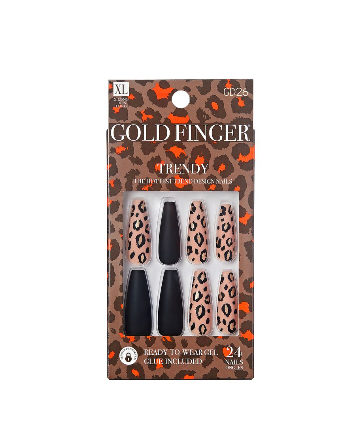 Kiss Gold Finger Trendy Nails (Black Beast)