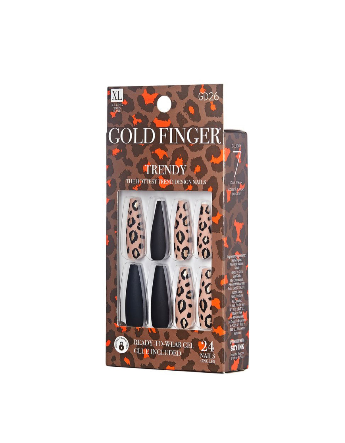 Kiss Gold Finger Trendy Nails (Black Beast)