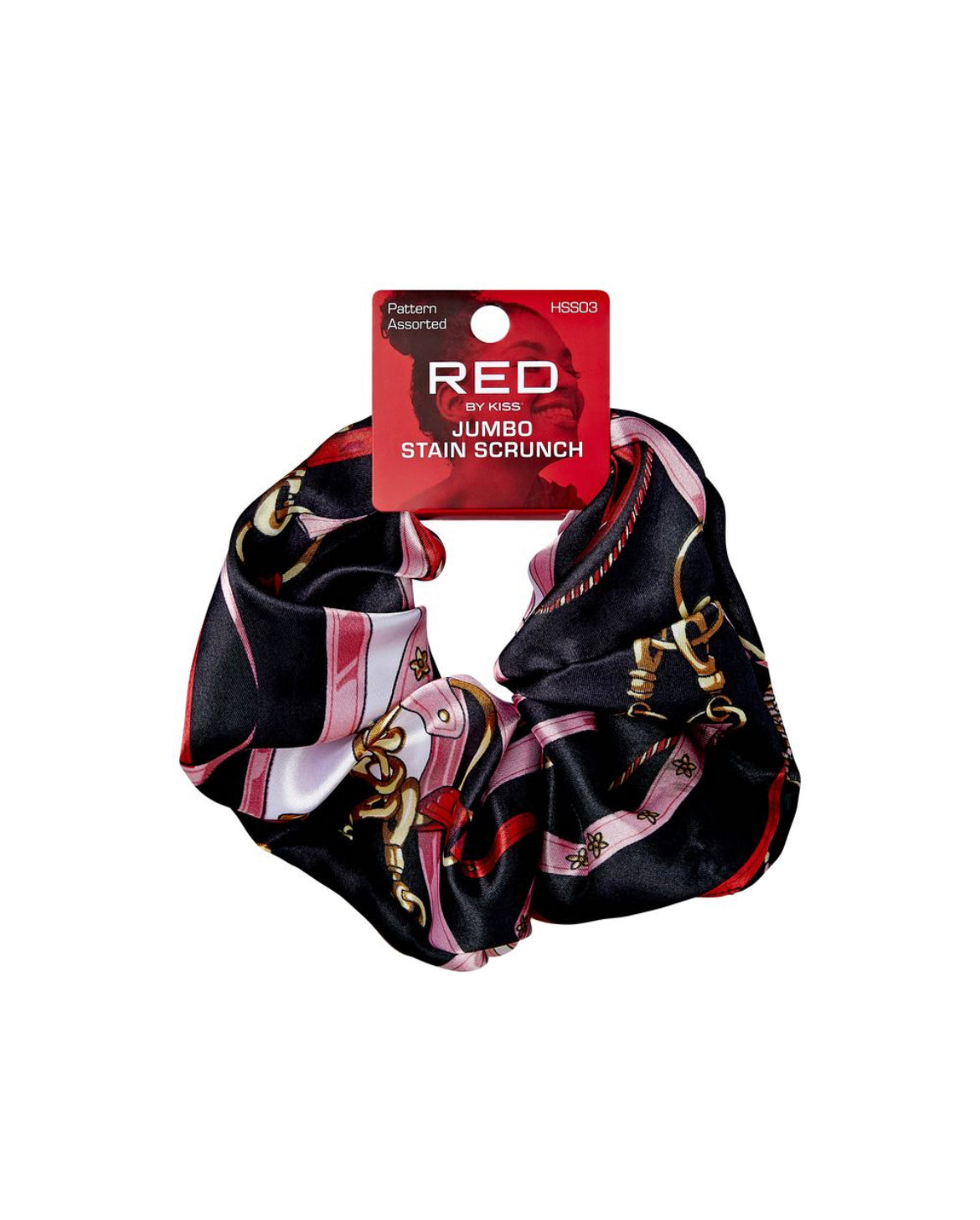 Red Jumbo Satin Scrunchie