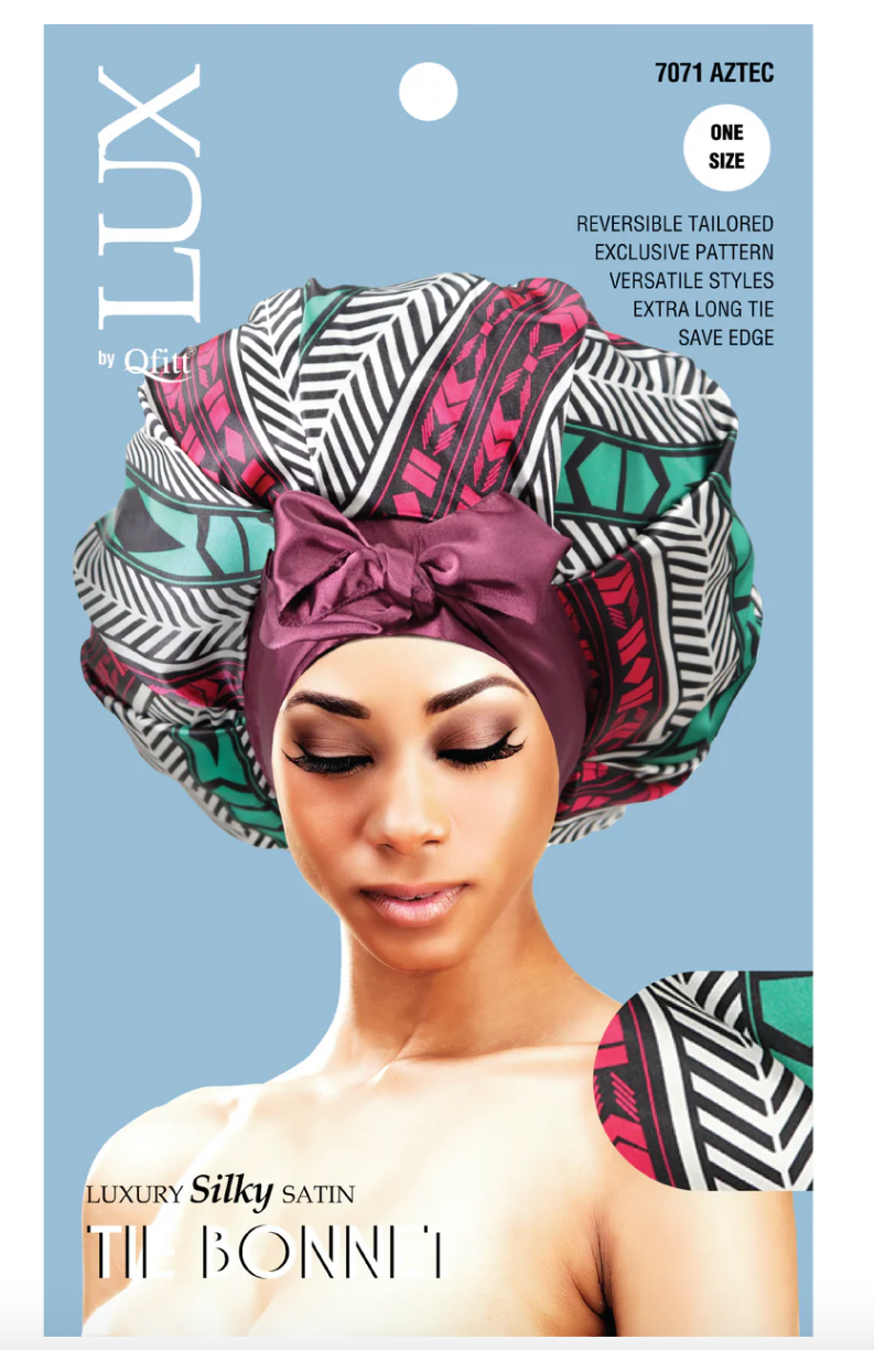 Lux Luxury Silk Satin Tie Bonnet