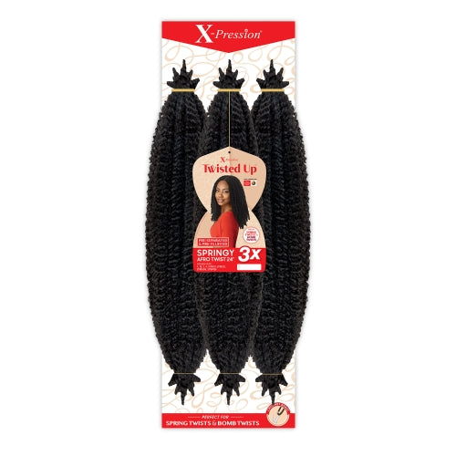 X-Pression Twisted Up Springy Afro Twist 24" (3x)