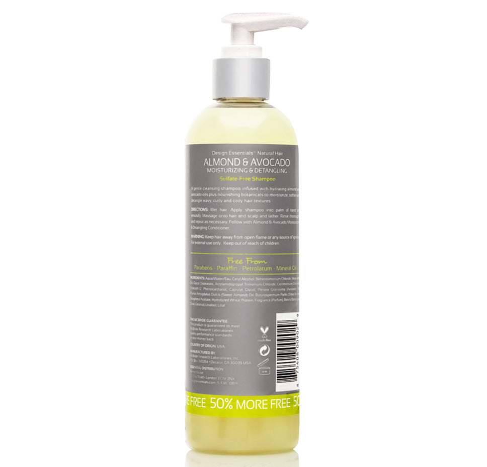 Design Essentials Almond & Avocado Moisturizing & Detangling Shampoo