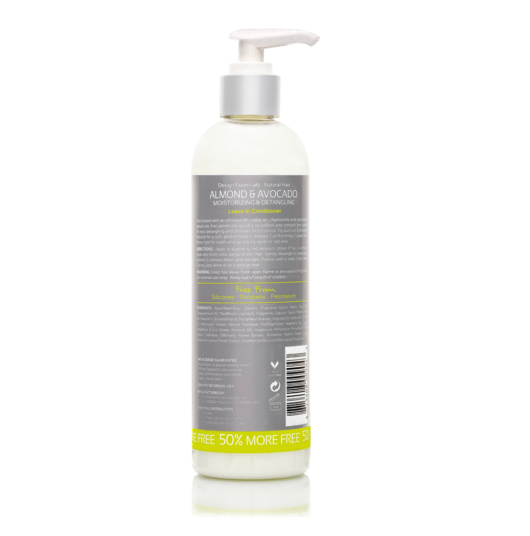 Design Essentials Almond & Avocado Moisturizing & Detangling Leave-In Conditioner