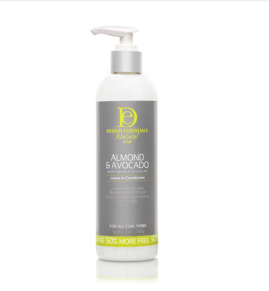 Design Essentials Almond & Avocado Moisturizing & Detangling Leave-In Conditioner